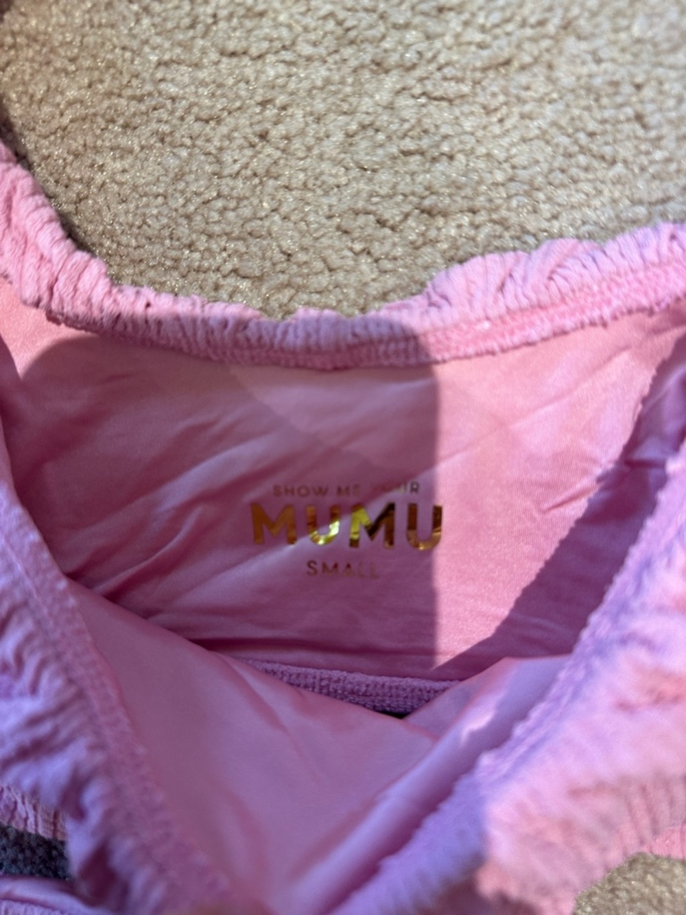 Show Me Your MuMu Pink Ruffle Bikini Set - Picture 3 of 7